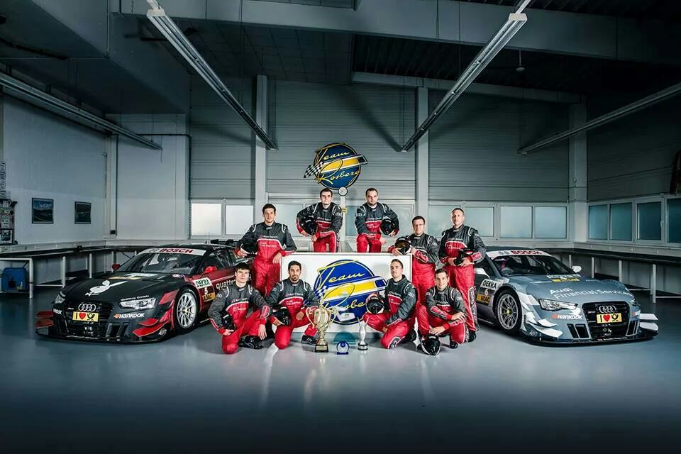 Audi Sport Team Rosberg mit Rennwagen